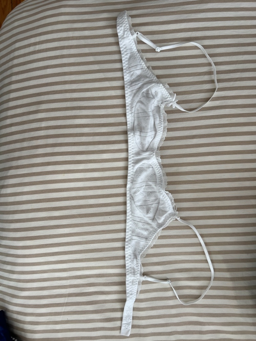 Delicate White Eyelet Unlined Bralette